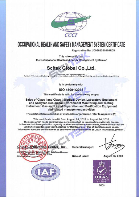 Scitek ISO45001-UKAS