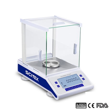 0.0001g Automatic Analytical Weighing Balance For Rate - Scitek