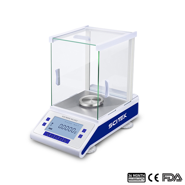 0.0001g Electronic Analytical Balance, Internal Calibration