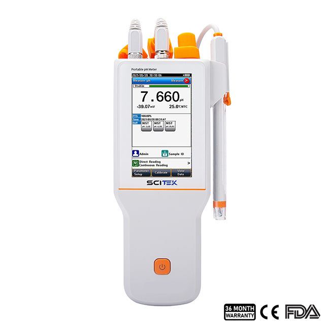 Portable pH Meter, 8 Point Calibration