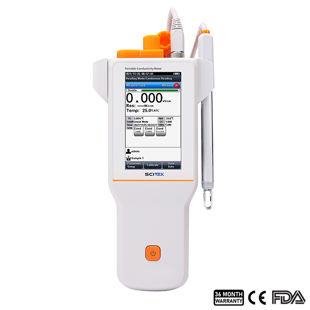 Portable Conductivity Meter, 3 Calibration Points