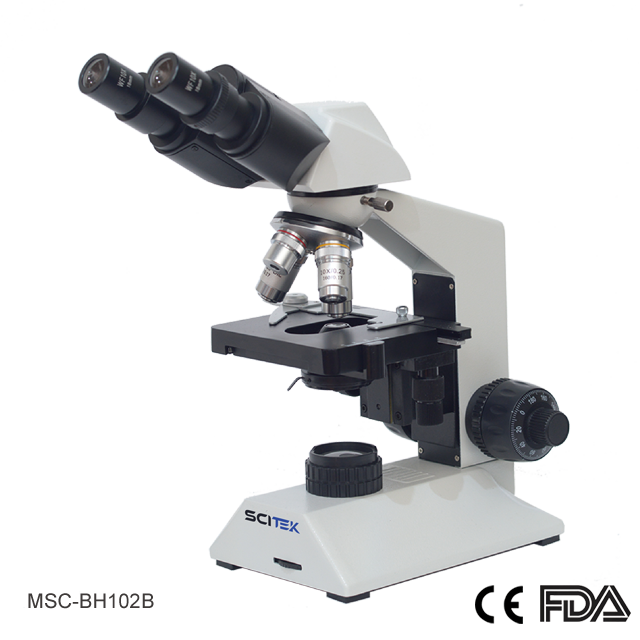 Biological Microscope with Double Layers Mechanical Stage