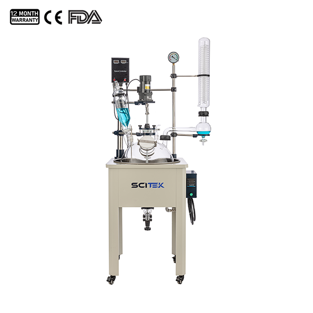 10L Single Layer Glass Reactor