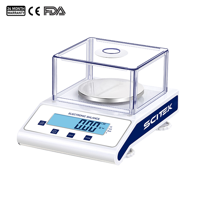0.01g Electronic Analytical Balance, External Calibration