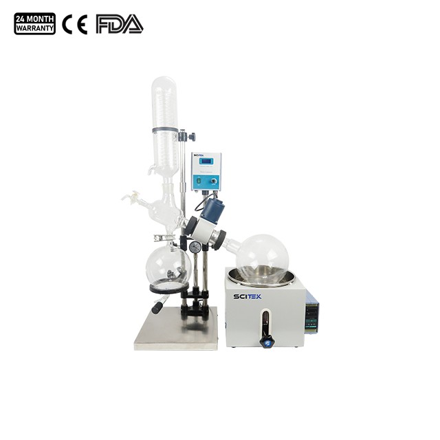 Rotary Evaporator with Vacuum Gauge