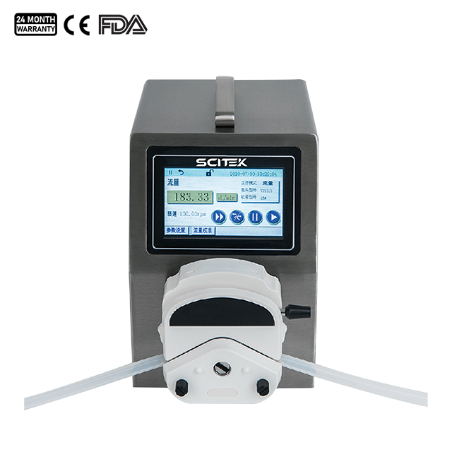 Flow Rate Peristaltic Pump, Color Touch Screen