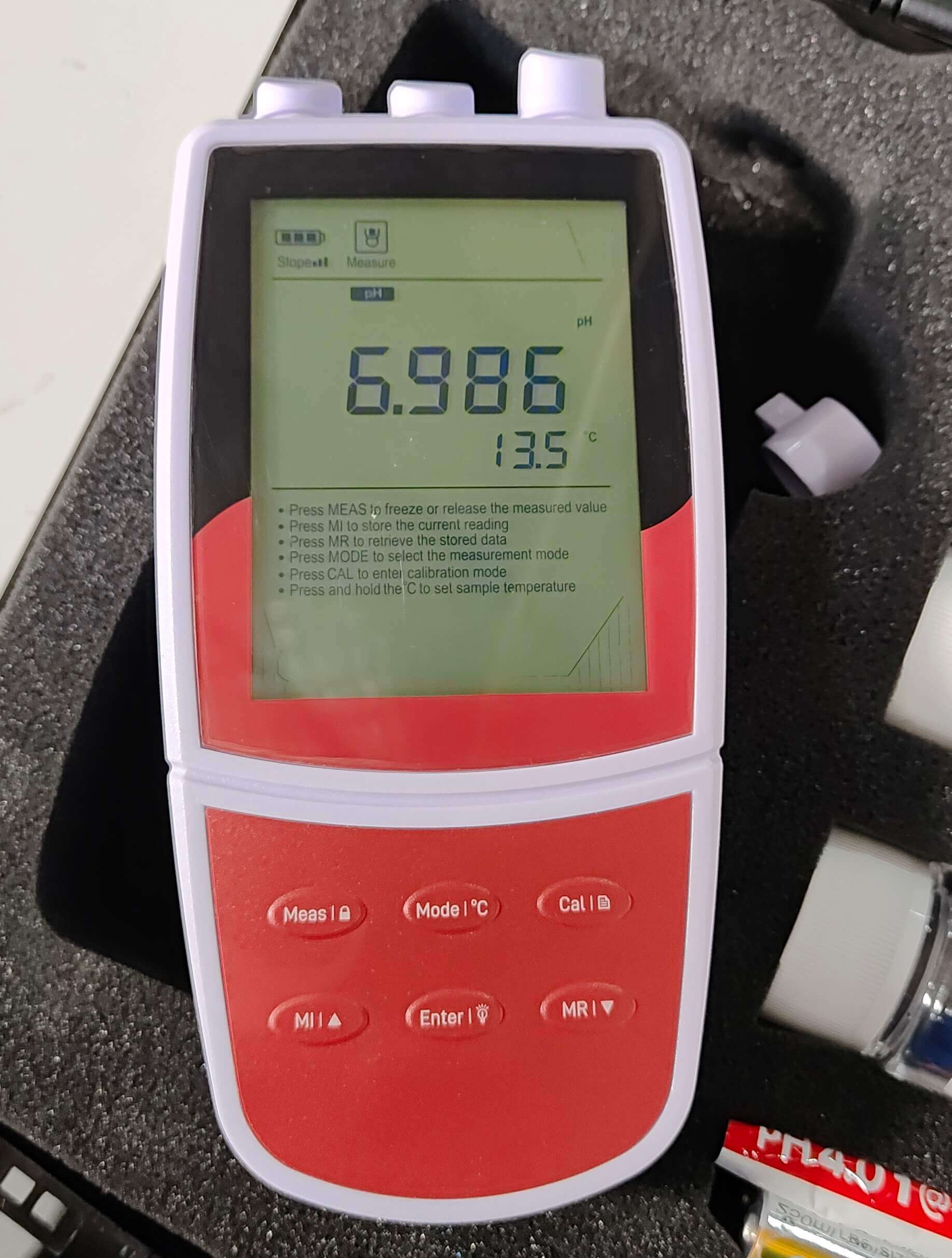 Portable pH/ORP Meter, 5 Points