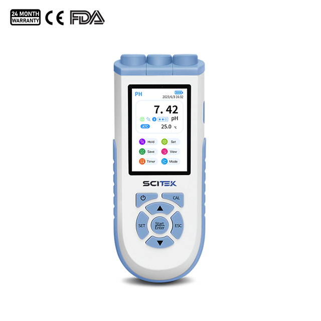 Portable pH Meter, 3 Calibration Points