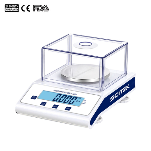 0.001g Electronic Analytical Balance, External Calibration