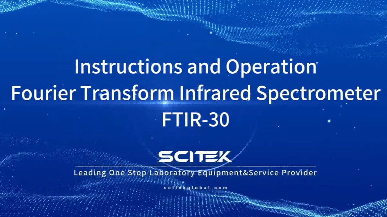  Instructions and Operation Fourier Transform Infrared Spectrometer FTIR-30